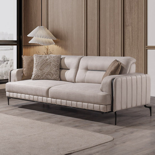 Canapea extensibilă 3 locuri PIANIST 227 cm, material:  țesătură , picioarelor;Metal,