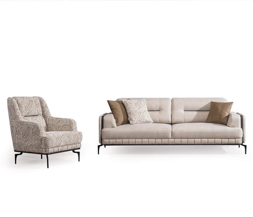 Fotoliu PIANIST 74 cm, material:  țesătură , picioarelor;Metal, setul 1 canapea 1 fotoliu