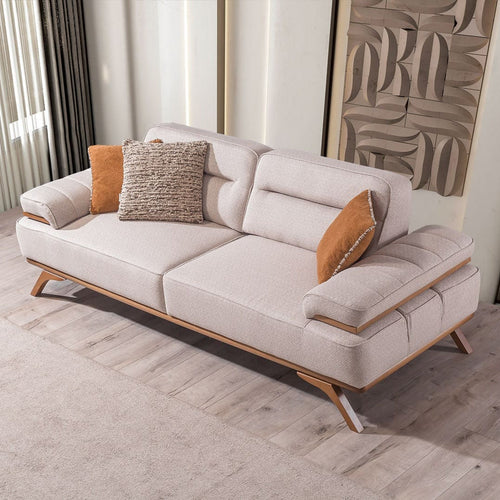 Canapea extensibilă 3 locuri AVIVA lemn picioare  textura Catifea    extensibila