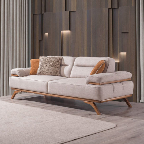 Canapea extensibilă 3 locuri AVIVA lemn picioare  textura Catifea    extensibila