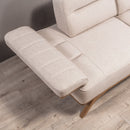 Colțar Extensibil 3+1 locuri cu șezlong AVIVA 265 x 190 cm, material: Catifea exclusivă, picioarelor: Lemn, detalie din sus