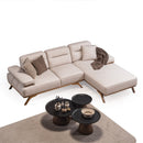 Colțar Extensibil 3+1 locuri cu șezlong AVIVA 265 x 190 cm, material: Catifea exclusivă, picioarelor: Lemn