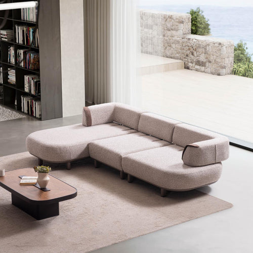 Colțar modular extensibil RELAXA cu șezlong 305 x 170 cm 