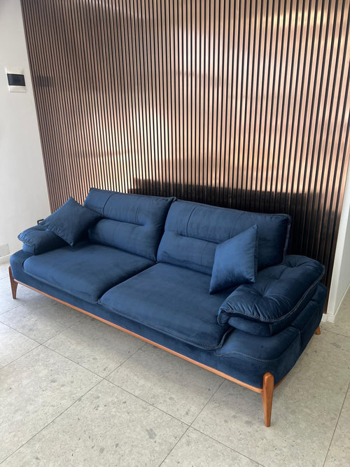 RESIGILAT Canapea extensibilă GALAXY, Easy Clean, 230 cm, Bleumarine