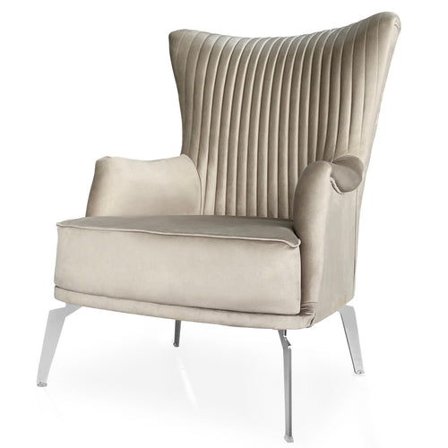 Fotoliu BUTTERFLY, material:Catifea,  picioarelor: Metal silver