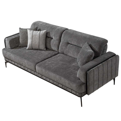 Canapea extensibilă 3 locuri PIANIST 227 cm, material:  țesătură, picioarelor;Metal, din sus