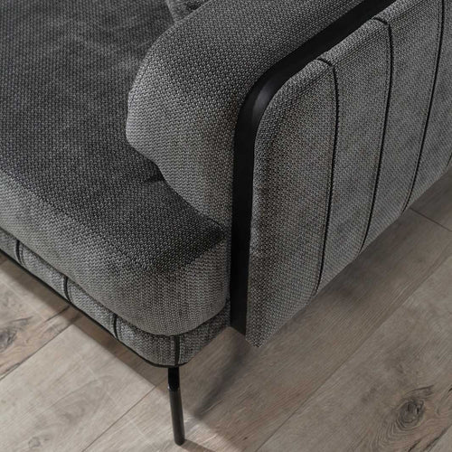 Canapea extensibilă 3 locuri PIANIST 227 cm, material:  țesătură, picioarelor;Metal,din sus