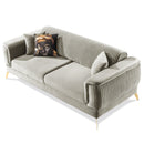 Canapea extensibilă BUTTERFLY 3 locuri  220 cm , material:Catifea,  picioarelor: Metal, detalie