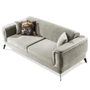 Canapea extensibilă BUTTERFLY 3 locuri  220 cm , material:Catifea,  picioarelor: Metal, detalie