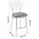 Scaun Bar APPLE, Opțiuni culoare - Maroom