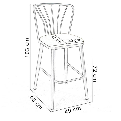 Scaun Bar DELTA, Opțiuni culoare