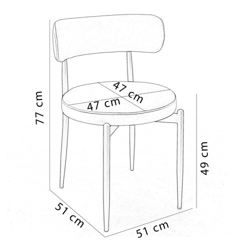Scaun POLO, Opțiuni culoare - Maroom