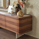 Comodă ASTRA cu oglindă 4 uși 230 x 80 cm - Maroom