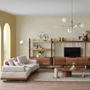 Bibliotecă ASTRA 2 rafturi 2 sertare 128 x 175 cm - Maroom