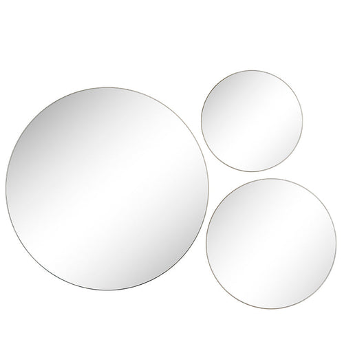 Set 3 buc Oglindă LAVA Diametru 75 - 45 - 35 cm - Maroom