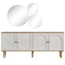 Comodă cu oglindă LAVA 4 uși 200 x 82 cm - Maroom