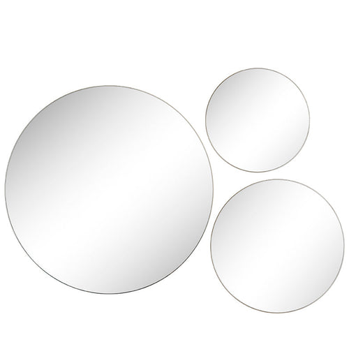 Set 3 buc Oglindă LAVA Diametru 75 - 45 - 35 cm - Maroom