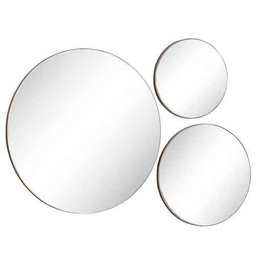 Set 3 buc Oglindă LAVA Diametru 75 - 45 - 35 cm - Maroom