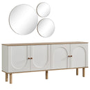 Comodă cu oglindă LAVA 4 uși 200 x 82 cm - Maroom