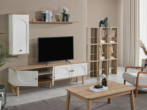 Set Comodă TV LAVA 1 raft 5 uși 200 cm - Maroom