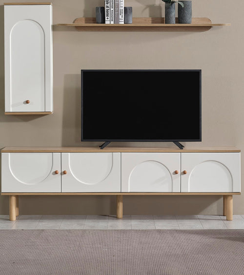 Set Comodă TV LAVA 1 raft 5 uși 200 cm - Maroom