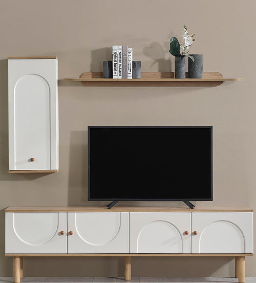 Set Comodă TV LAVA 1 raft 5 uși 200 cm - Maroom