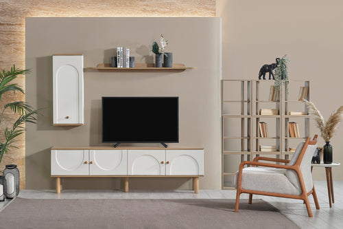 Set Comodă TV LAVA 1 raft 5 uși 200 cm - Maroom