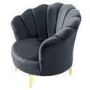 Fotoliu EMERALD NW, material:Catifea, picioarelor: Auriu , din lateral