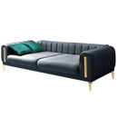 Canapea extensibilă 3 locuri EMERALD NW 215 cm, material:Catifea, picioarelor: auriu,  detalie extensibila