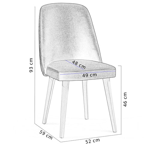 Scaun ASPEN-MR, Lemn masiv, Opțiuni culoare - Maroom