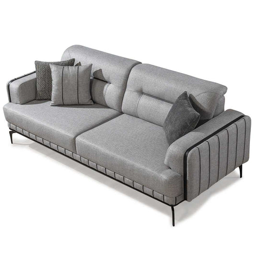 Canapea extensibilă 3 locuri PIANIST 227 cm, material:  țesătură, picioarelor;Metal, din sus