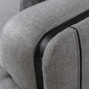 Canapea extensibilă 3 locuri PIANIST 227 cm, material:  țesătură , picioarelor;Metal, detalie din dreapta