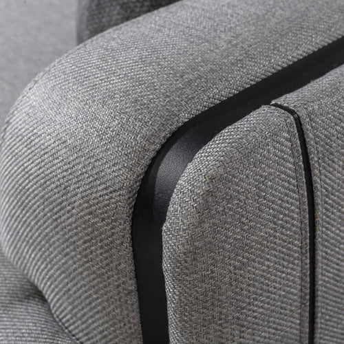 Canapea extensibilă 3 locuri PIANIST 227 cm, material:  țesătură , picioarelor;Metal, detalie din dreapta