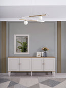 Comodă cu oglindă BRENNA 4 uși 200 x 81 cm - Maroom