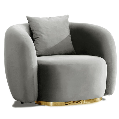 Fotoliu MUFFIN-MR, Opțiuni culoare, Material : Catifea  Picior&nbsp : Metal Argintiui -  gold - tesatura , Pernă Pentru Spate : Burete moale