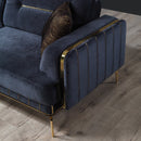 Canapea extensibilă 3 locuri PIANIST 227 cm, material:  țesătură , picioarelor;Metal, detalie