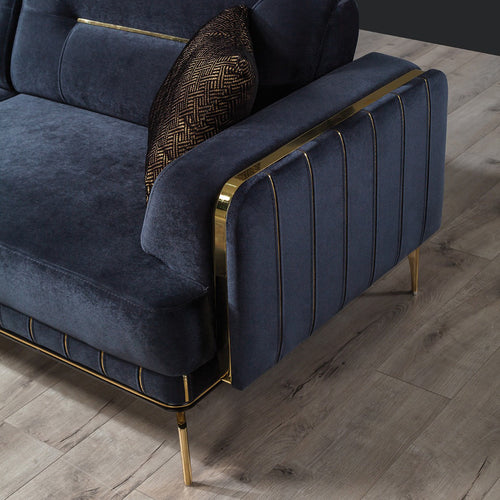 Canapea extensibilă 3 locuri PIANIST 227 cm, material:  țesătură , picioarelor;Metal, detalie