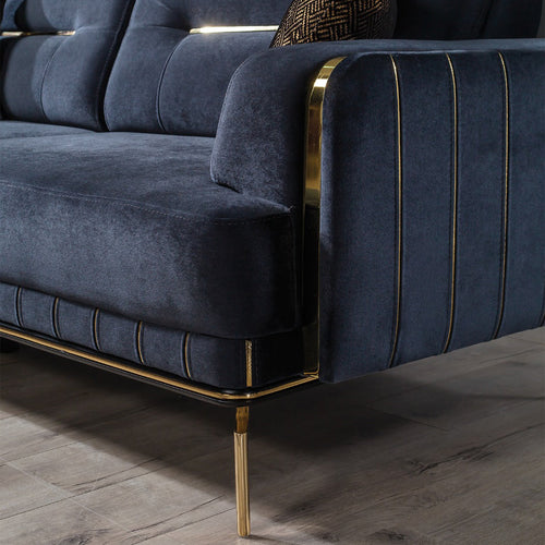 Canapea extensibilă 3 locuri PIANIST 227 cm, material:  țesătură, picioarelor;Metal, detalie