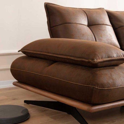 Canapea extensibilă TESLA,  senzația de piele natural, Picioarele : din metal vopsit în câmp electrostatic. ,   detalie ,  din lateral