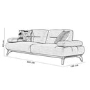 Canapea extensibilă META 3 locuri 240 cm, Opțiuni culoare - Maroom