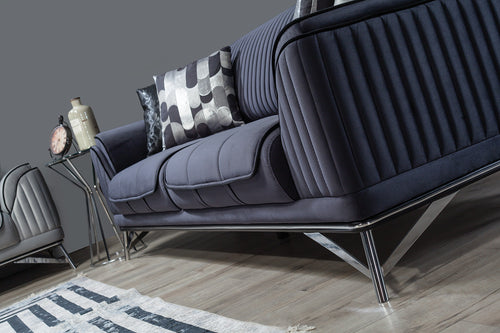 Canapea extensibilă 3 locuri MAGNUM 230 cm, material: Catifea, picioarelor: Metal , detalie