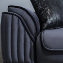 Canapea extensibilă 3 locuri MAGNUM 230 cm, material: Catifea, picioarelor: Metal , detalie din fata