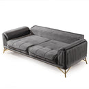 Canapea extensibilă 3 locuri MAGNUM 230 cm, material: Catifea, picioarelor: Metal , detalie  extensbila