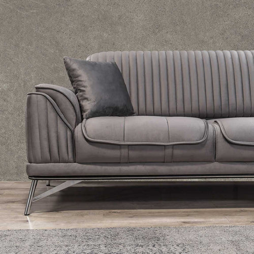 Colțar Extensibil 6 locuri MAGNUM 300 x 260 cm , material: Catifea, picioarelor: metal , din stanga