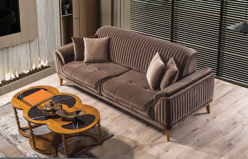 Canapea extensibilă 3 locuri MAGNUM 230 cm, material: Catifea, picioarelor: lemn  , din sus