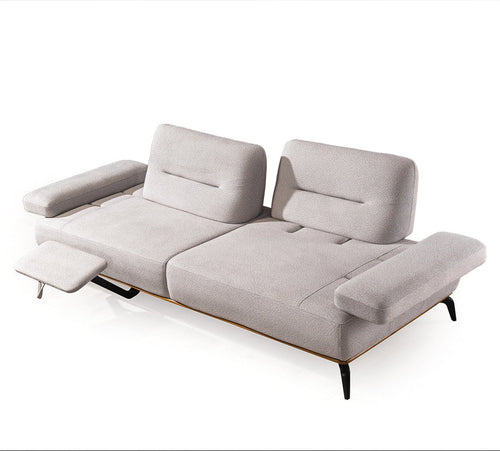 Canapea extensibilă cu suport pentru picioare META, material: Stofa  , piciore metal, detalie extensibila