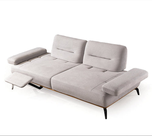 Canapea extensibilă cu suport pentru picioare META, material: Stofa  , piciore metal, detalie extensibila