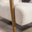 Fotoliu PANDA din textură modernă bouclepicioarelor Lemn  detalie din stanga