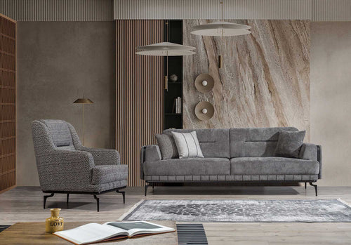 Fotoliu PIANIST 74 cm, material:  țesătură , picioarelor;Metal, setul 1 canapea 1 fotoliu