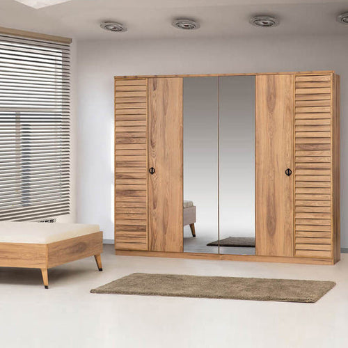 Dulap cu oglinda CARMEN 6 uşi 256 x 215 cm - Maroom